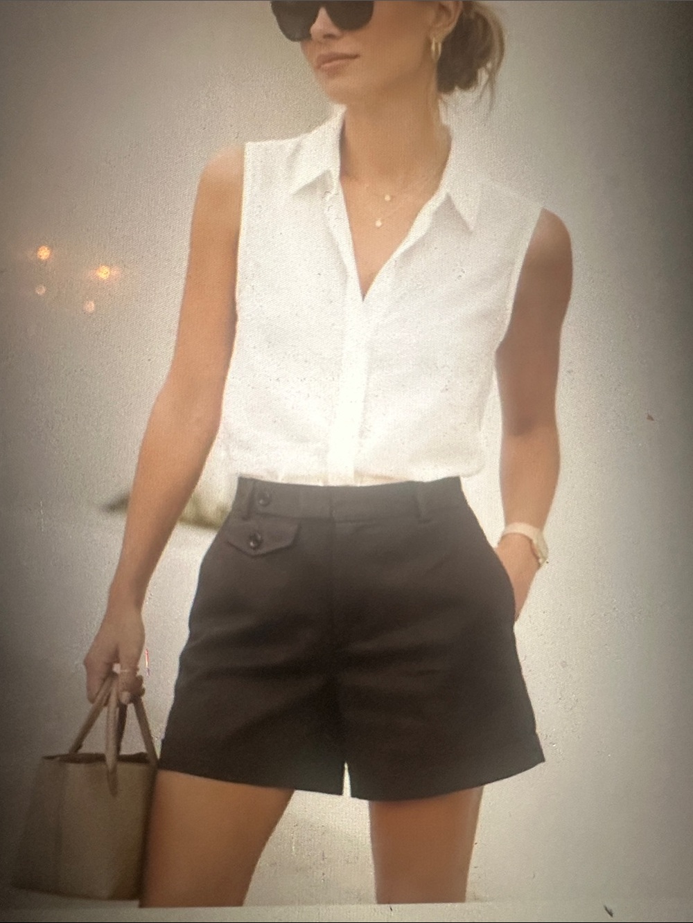 Lauren Ralph Lauren Cuffed Cotton  Chic Brown Women’s Shorts, size 12